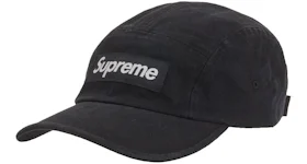 Supreme Washed Canvas Camp Cap (SS24) Black