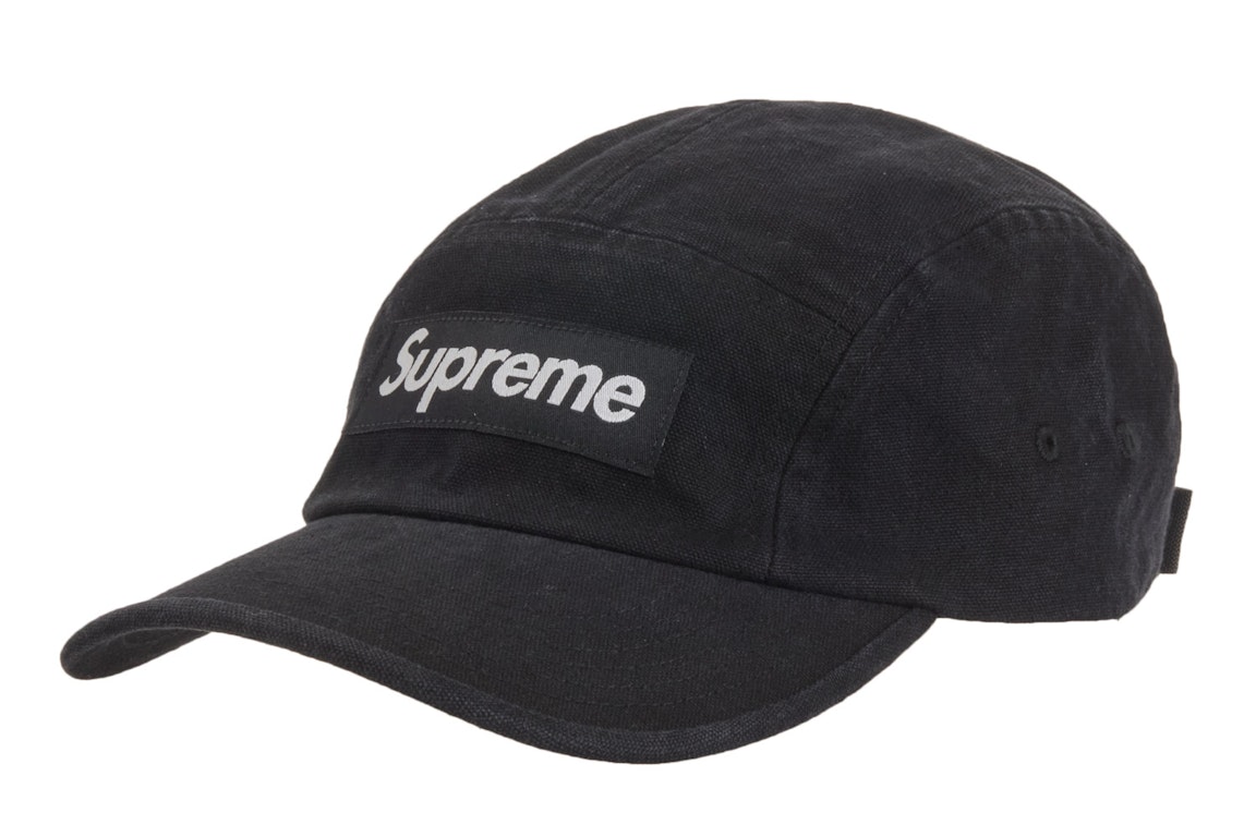 Pre-owned Supreme Washed Canvas Camp Cap (ss24) Black