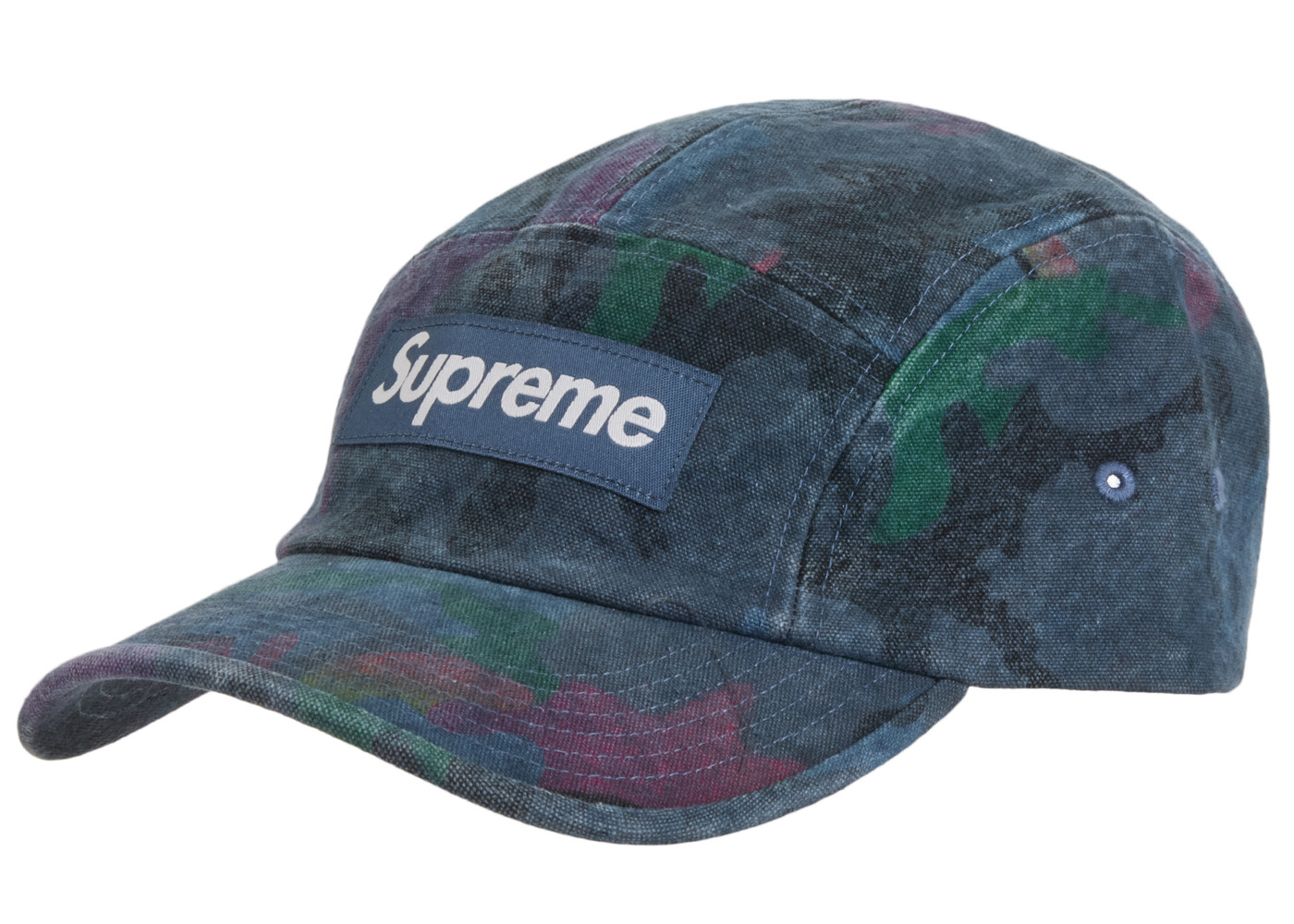 Supreme Washed Canvas Camp Cap (SS24) Navy Camo - SS24 - US
