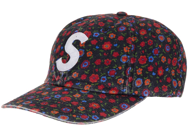 Supreme Washed Canvas S Logo 6-Panel Hat (FW26) Floral Multicolor