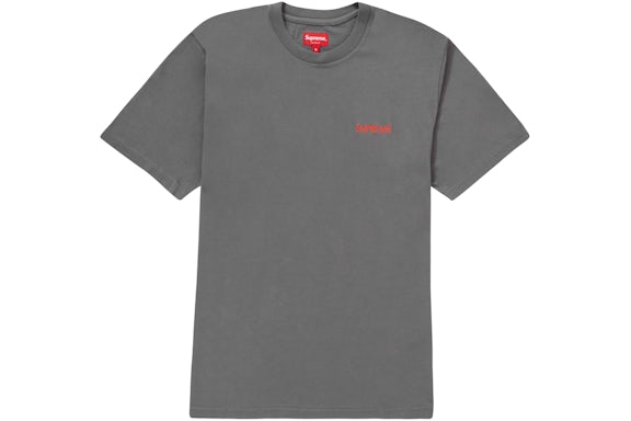 Supreme Washed Capital S/S Top Gris
