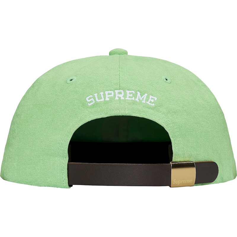 Supreme Washed Chambray S Logo 6-Panel Grün