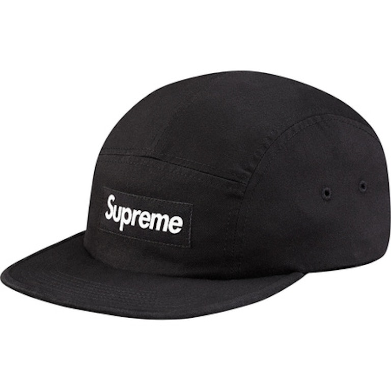 Pre-owned Supreme Washed Chino Twill Camp Cap Black