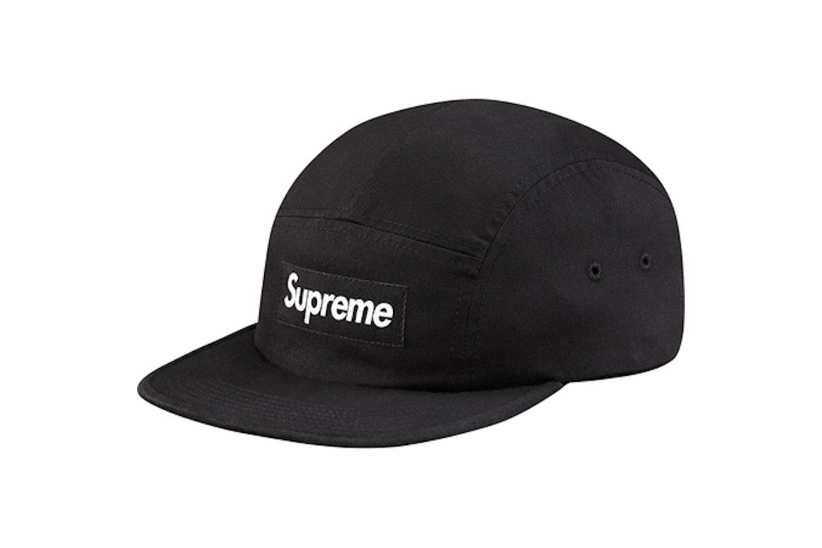 Pre-owned Supreme Washed Chino Twill Camp Cap Black