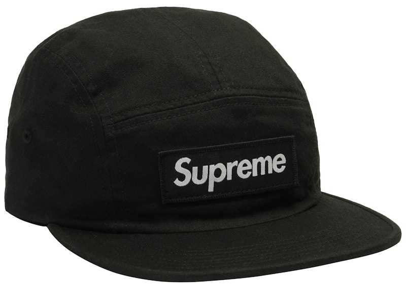 Supreme Washed Chino Twill Camp Cap (FW18) Black - FW18 - JP