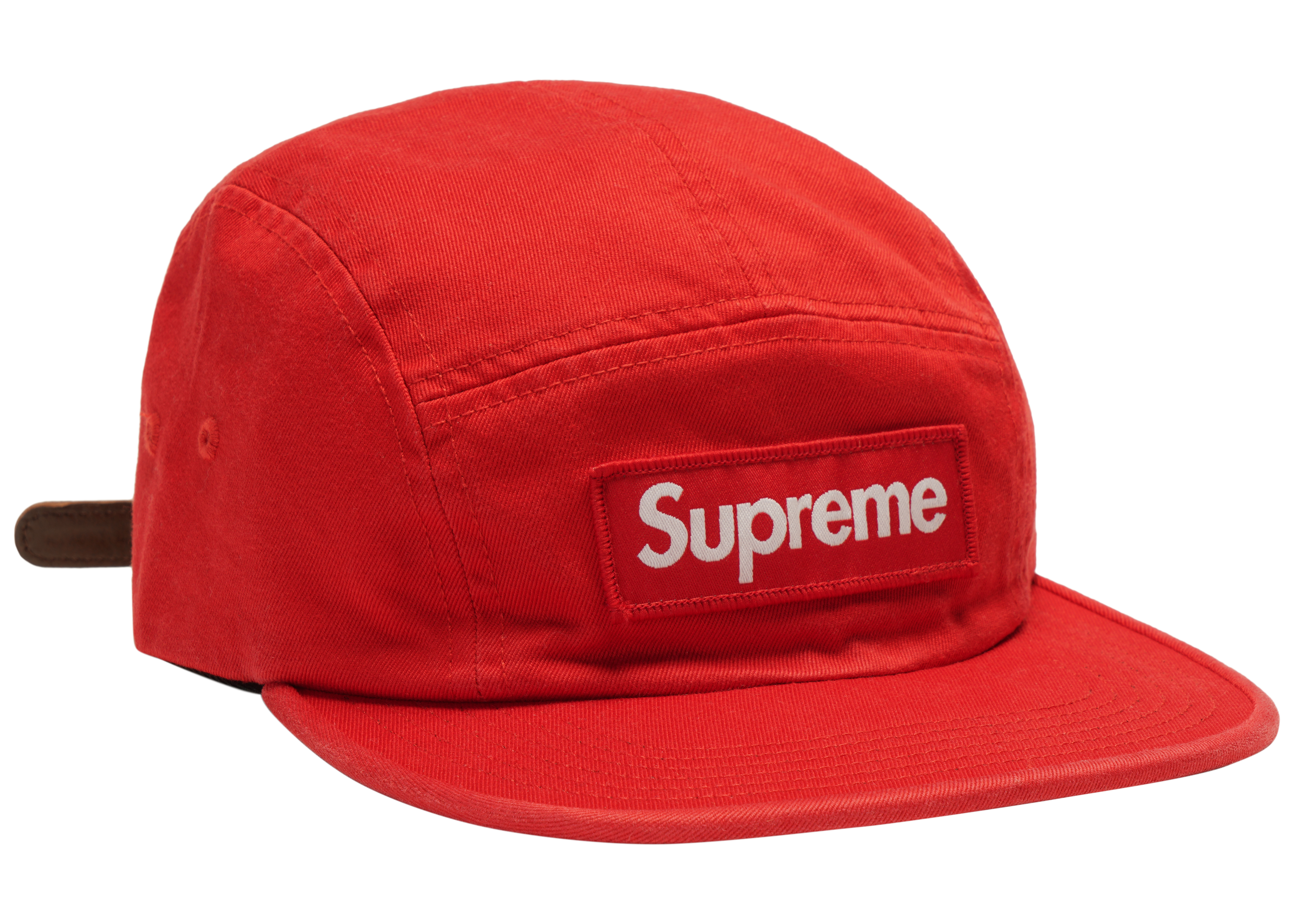 Supreme Washed Chino Twill Camp Cap (FW18) Red