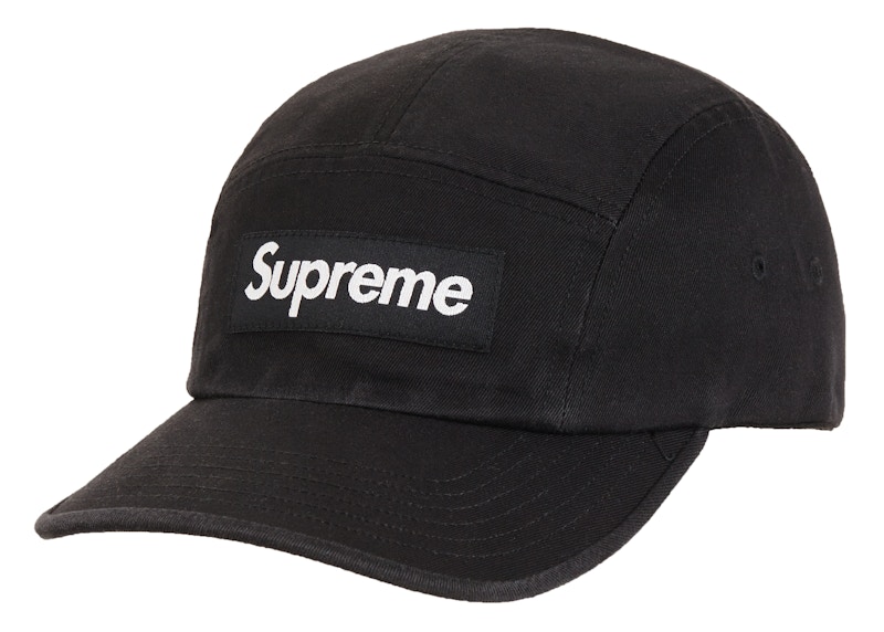 Supreme Washed Chino Twill Camp Cap (FW20) Black - FW20 - US