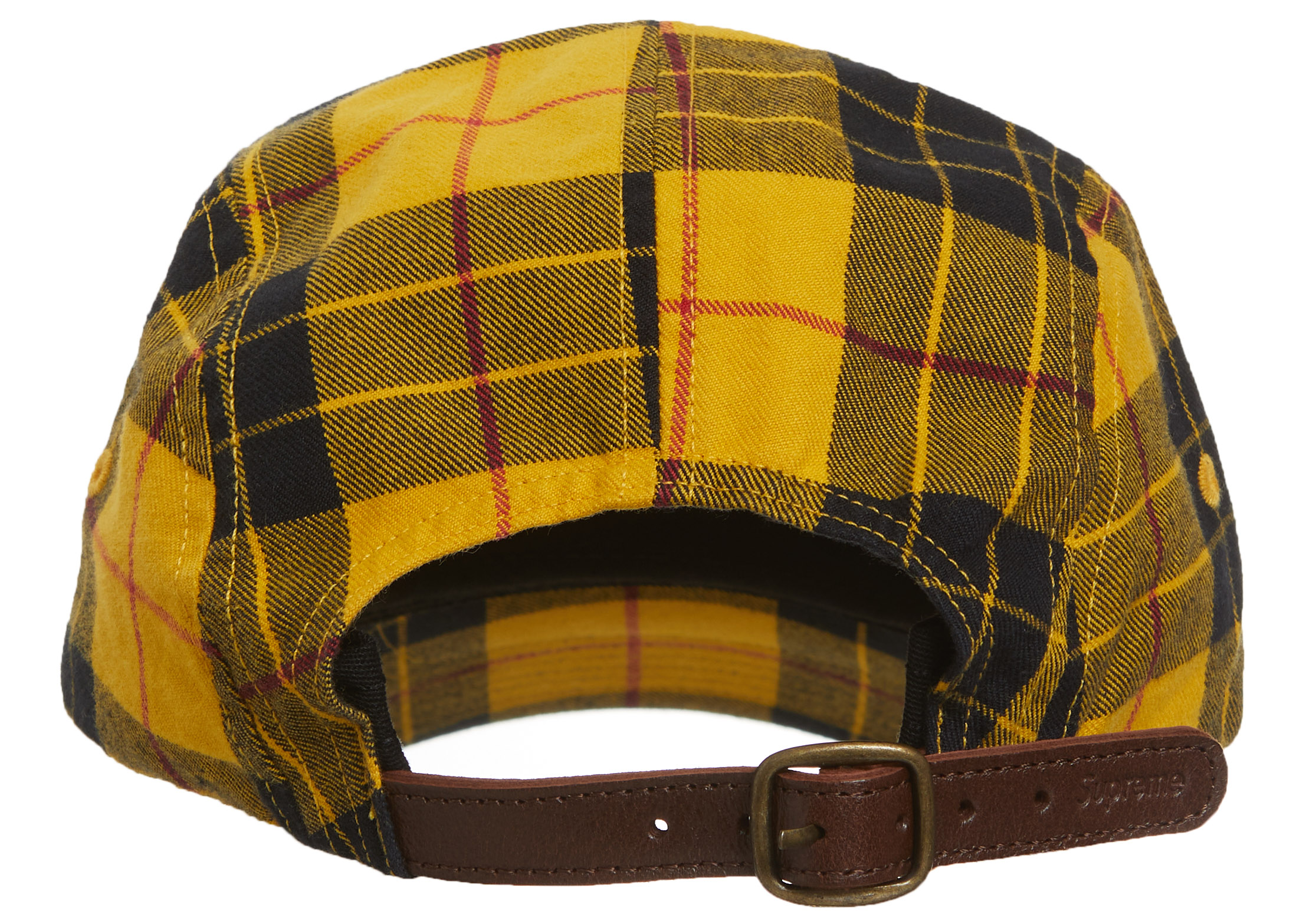 Supreme Washed Chino Twill Camp Cap (FW20) Yellow Tartan - FW20 - GB