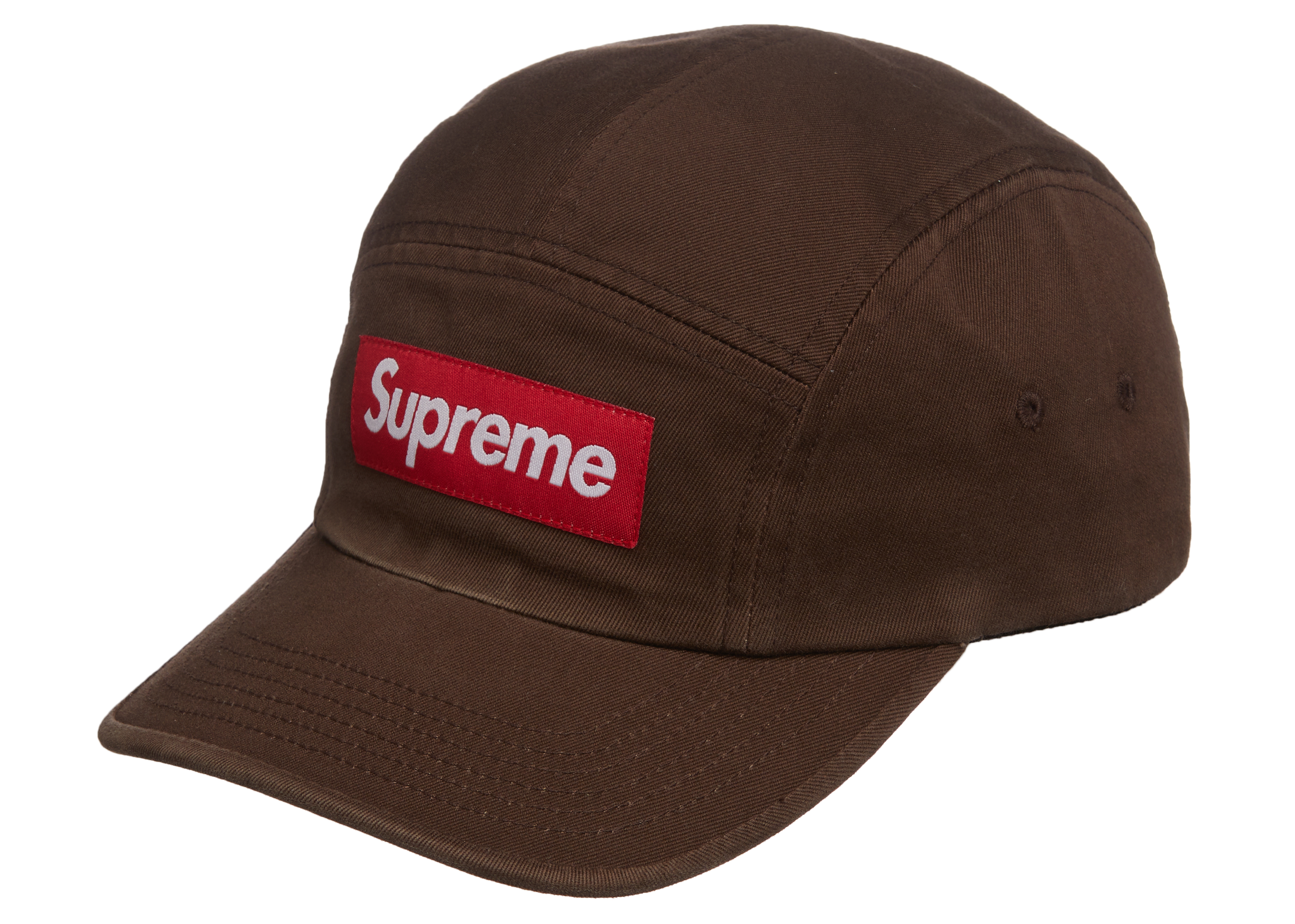 Supreme Washed Chino Twill Camp Cap (FW21) Brown