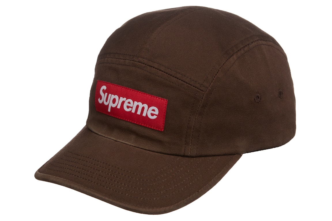 Pre-owned Supreme Washed Chino Twill Camp Cap (fw21) Brown