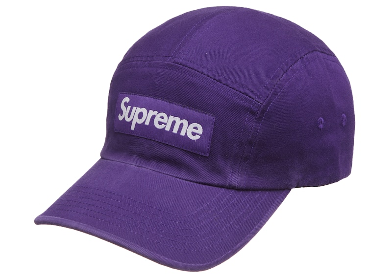 Supreme Washed Chino Twill Camp Cap (FW21) Dark Purple - FW21 - US