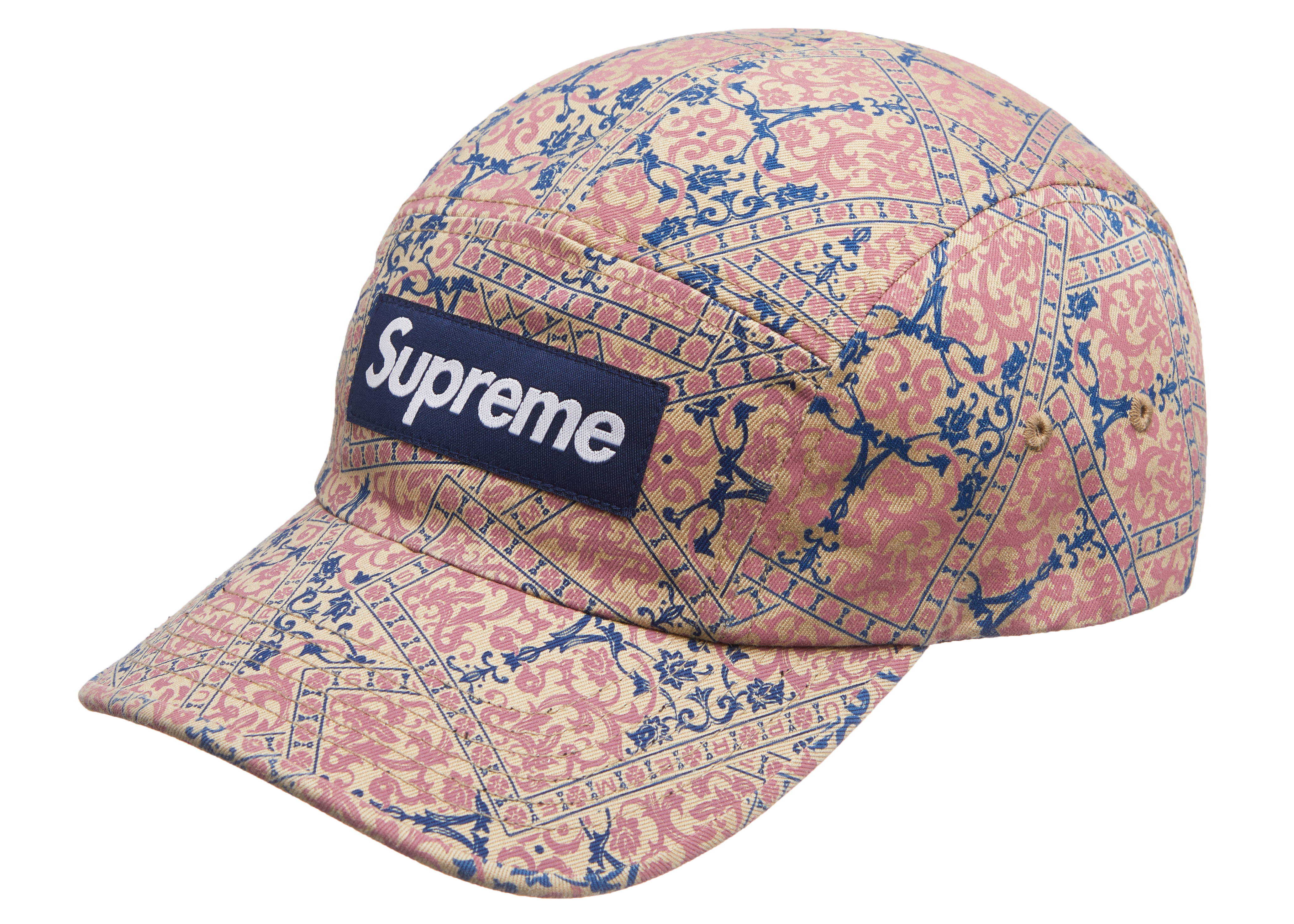 Supreme Washed Chino Twill Camp Cap (FW21) Floral Cards