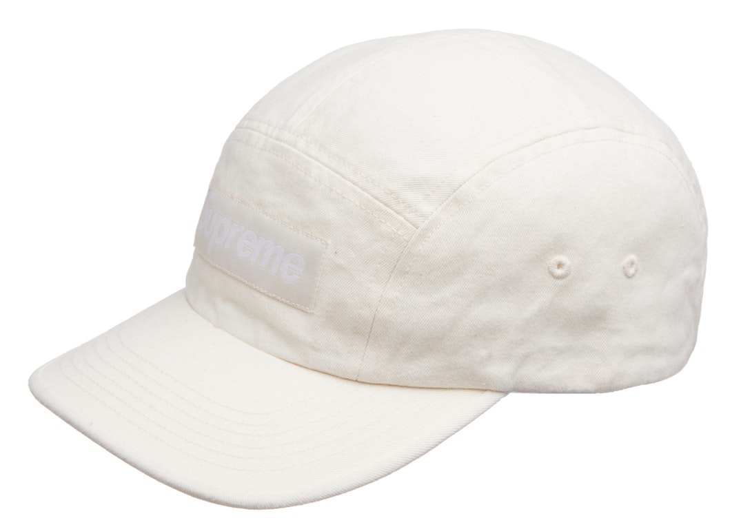 Pre-owned Supreme Washed Chino Twill Camp Cap (fw21) Natural