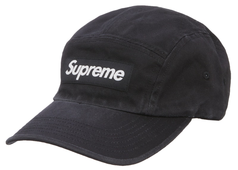 Supreme Washed Chino Twill Camp Cap (FW22) Black