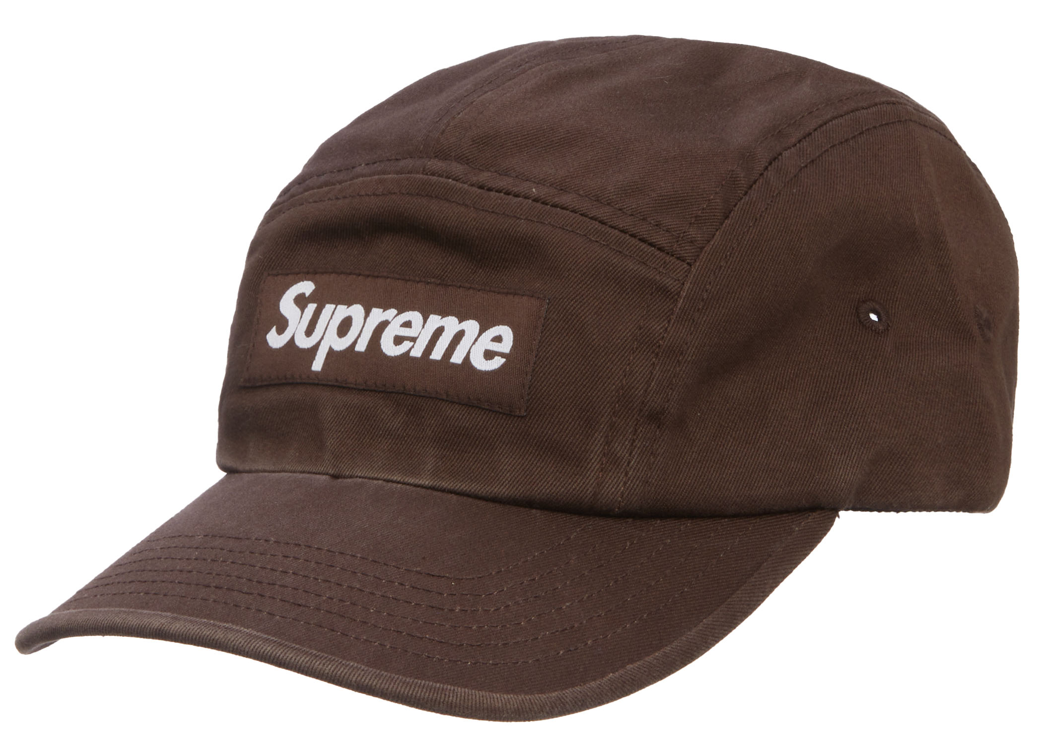 Supreme Washed Chino Twill Camp Cap (FW22) Brown