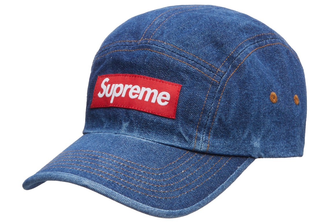 Pre-owned Supreme Washed Chino Twill Camp Cap (fw22) Denim