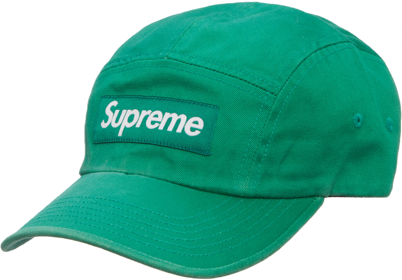 Supreme Green Wool Twill Tweed 5 Panel Camp Cap USA hat