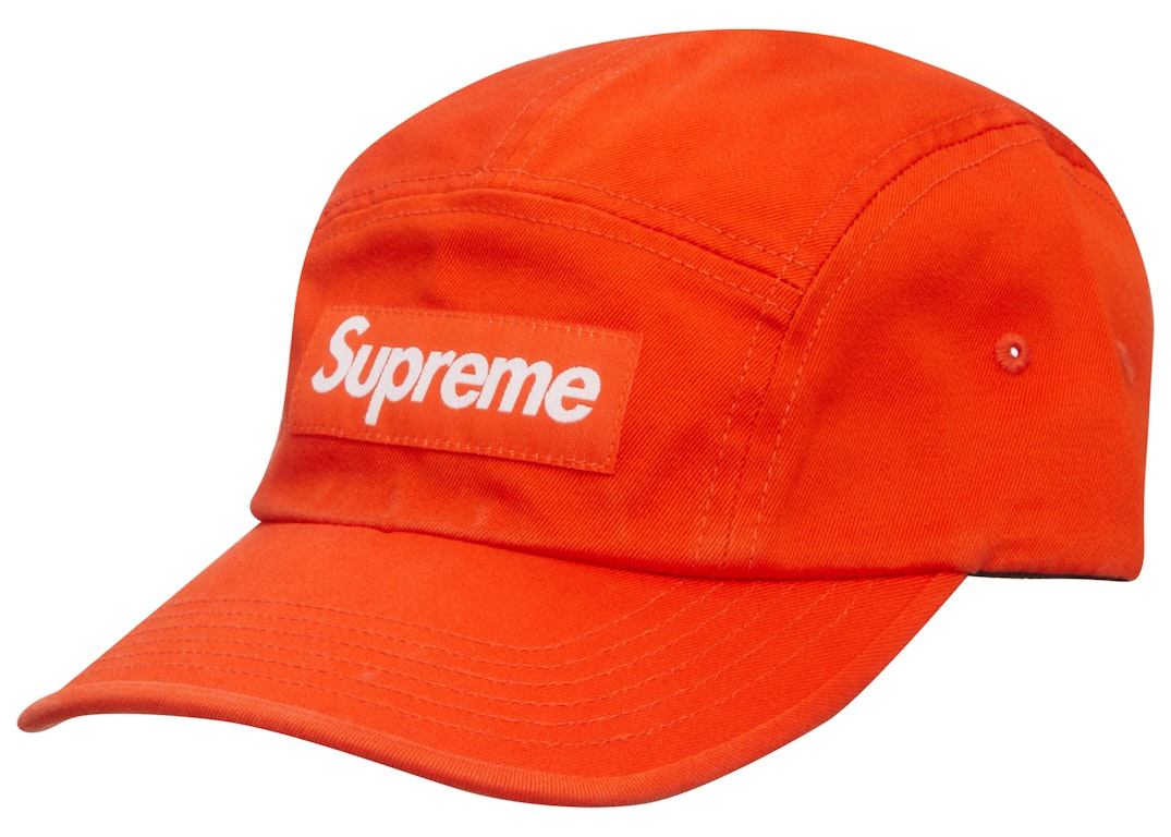 Pre-owned Supreme Washed Chino Twill Camp Cap (fw22) Orange