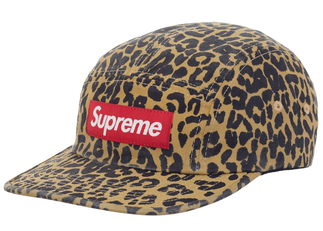 Pre-owned Supreme Washed Chino Twill Camp Cap (fw23) Leopard