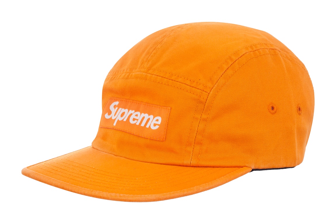 Pre-owned Supreme Washed Chino Twill Camp Cap (fw23) Light Orange