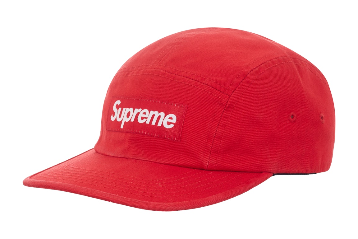 Pre-owned Supreme Washed Chino Twill Camp Cap (fw23) Red