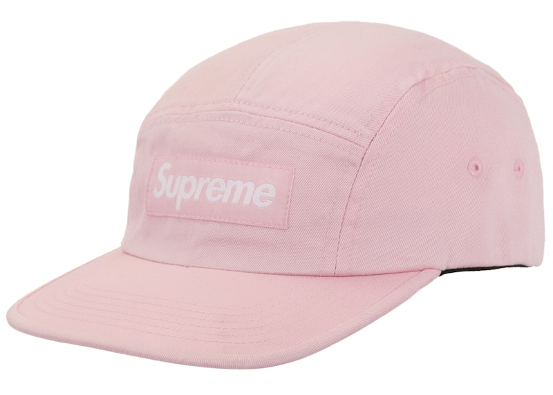 Pre-owned Supreme Washed Chino Twill Camp Cap (fw25) In Pink