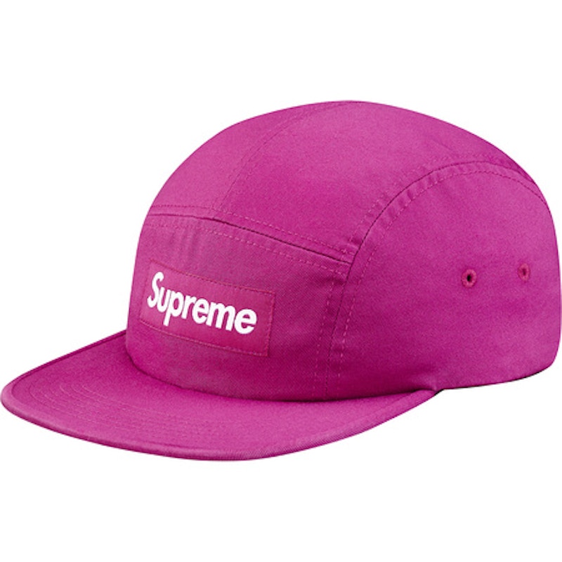 Supreme Washed Chino Twill Camp Cap Magenta - SS17 - US