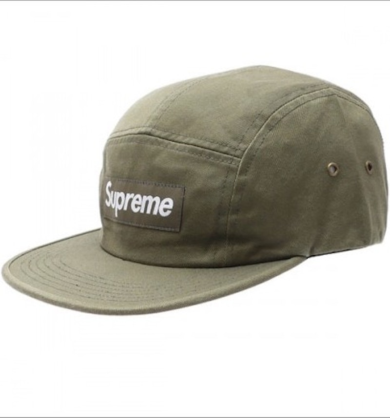 supreme washed chino twill camp cap olive