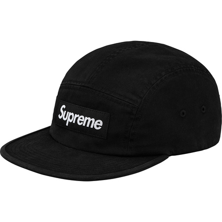 Supreme Washed Chino Twill Camp Cap (SS18) Black
