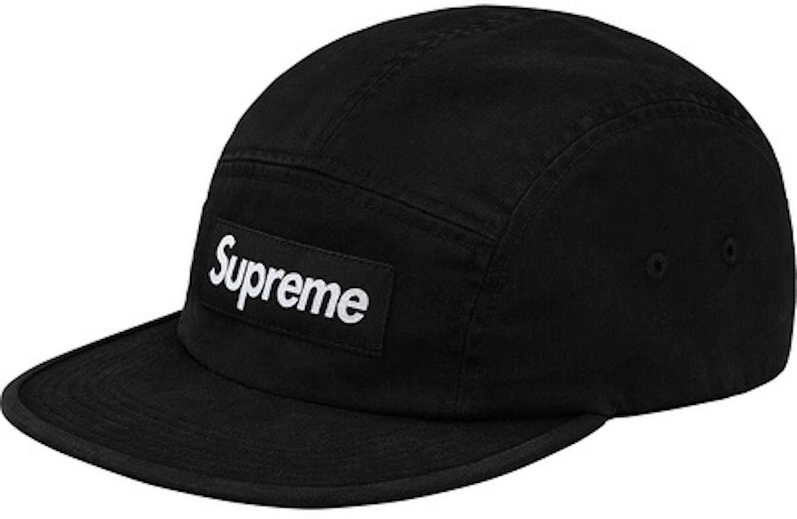 Supreme Washed Chino Twill Camp Cap (SS18) Black - SS18