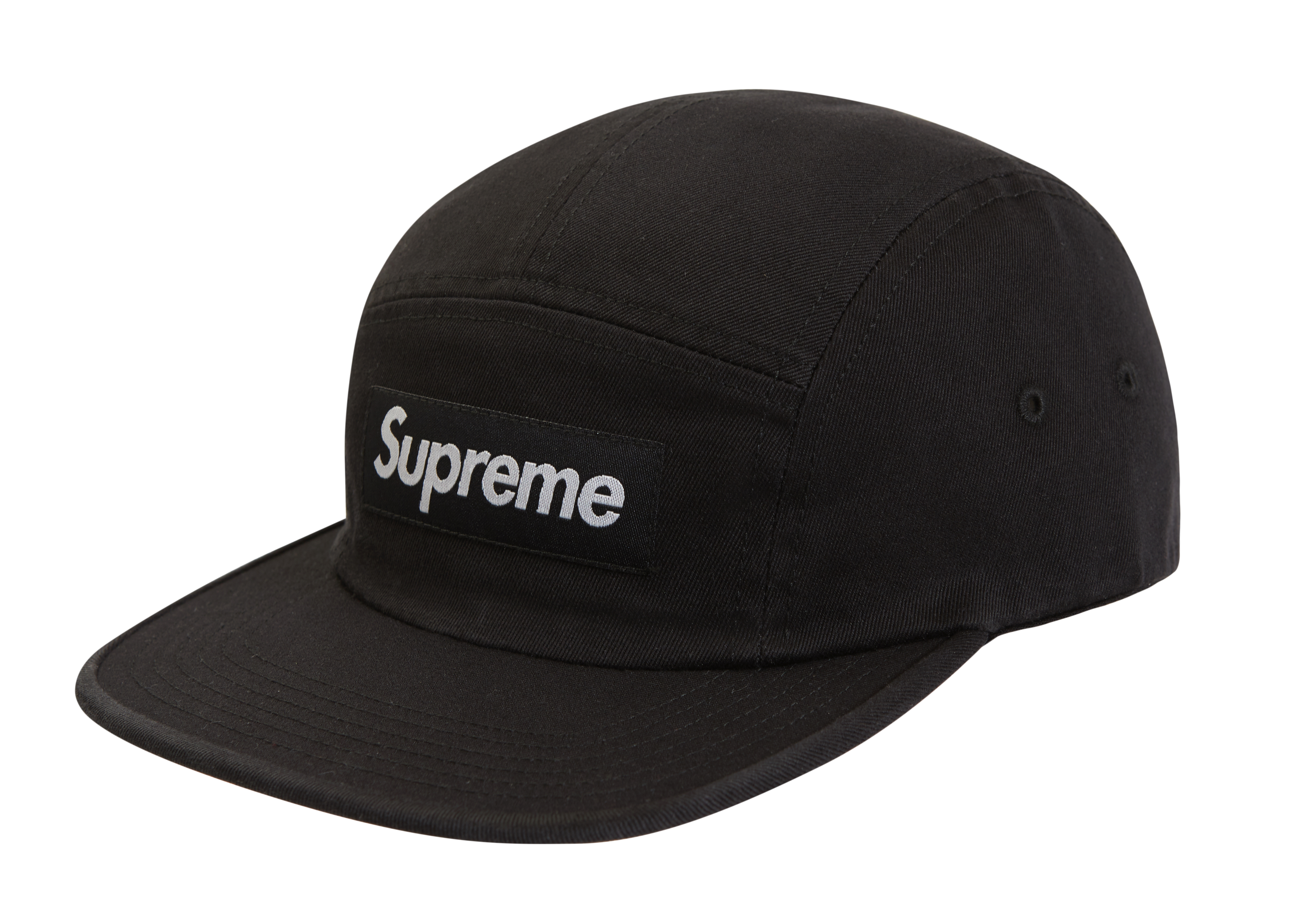Supreme Washed Chino Twill Camp Cap (SS19) Black