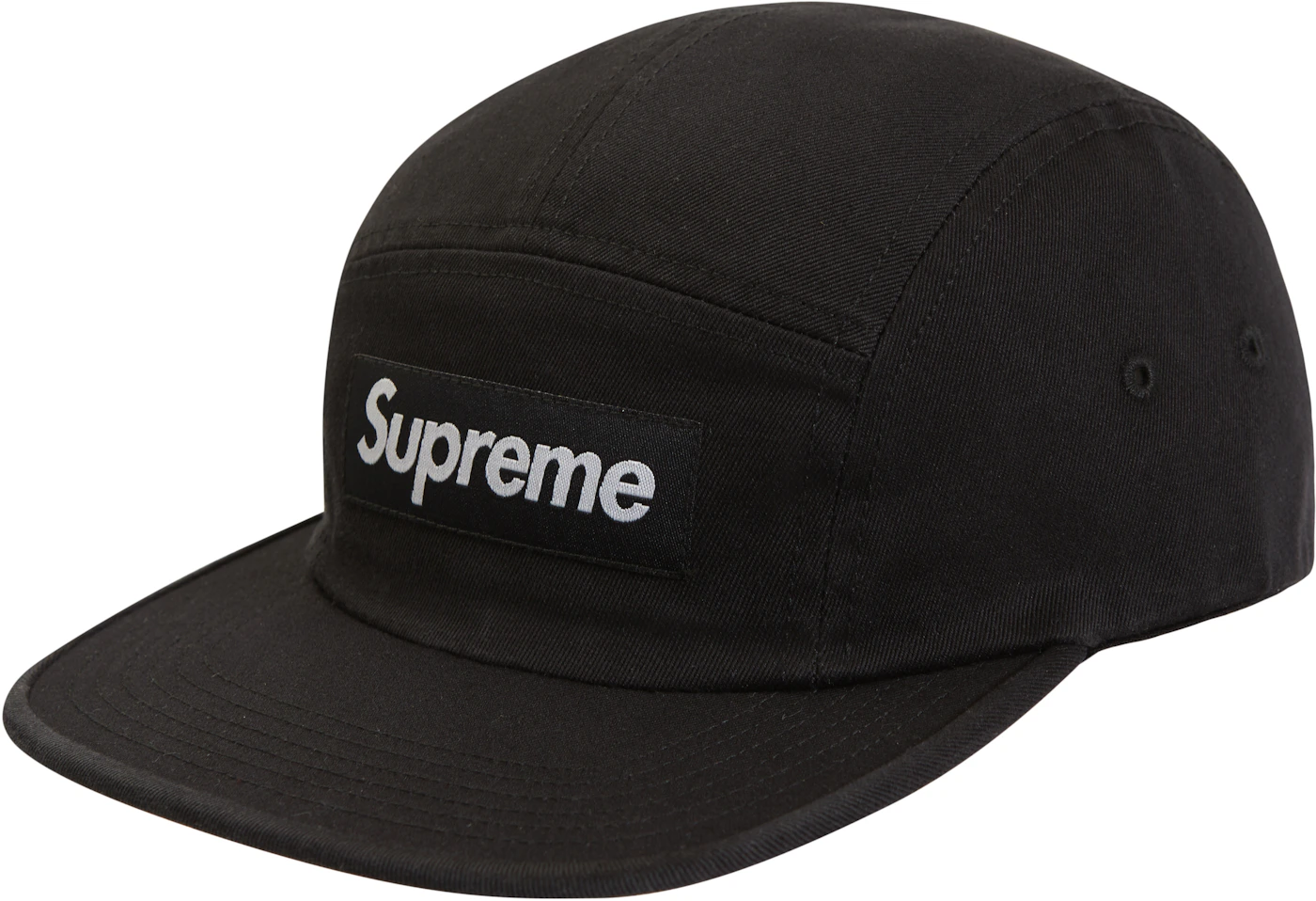 Supreme Washed Chino Twill Camp Cap (SS19) Black - SS19 - US