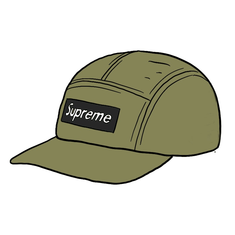 supreme washed chino twill camp cap olive