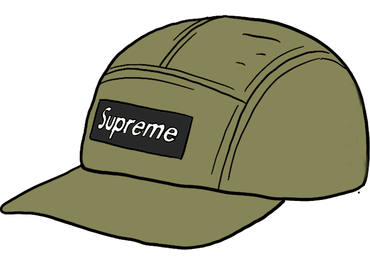 Supreme Washed Chino Twill Camp Cap (SS21) Light Olive