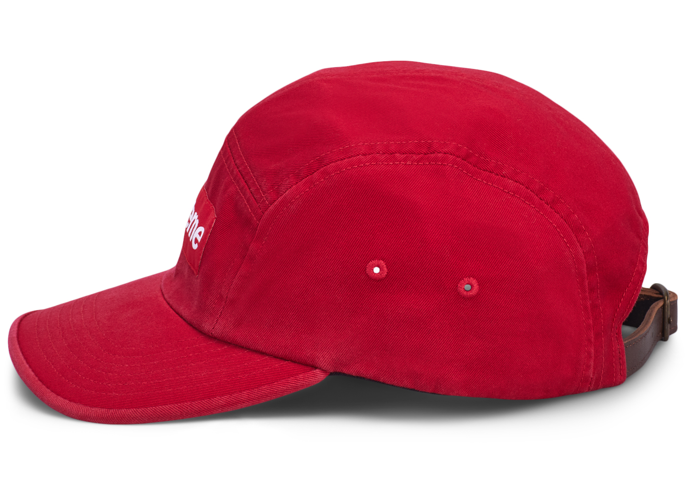 Supreme Washed Chino Twill Camp Cap (SS21) Red - SS21 - US