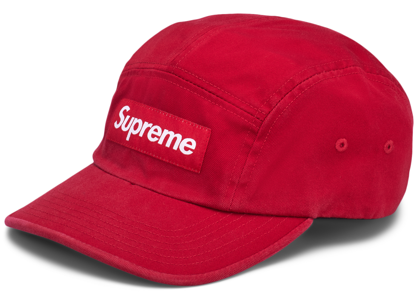 Supreme Washed Chino Twill Camp Cap (SS21) Red