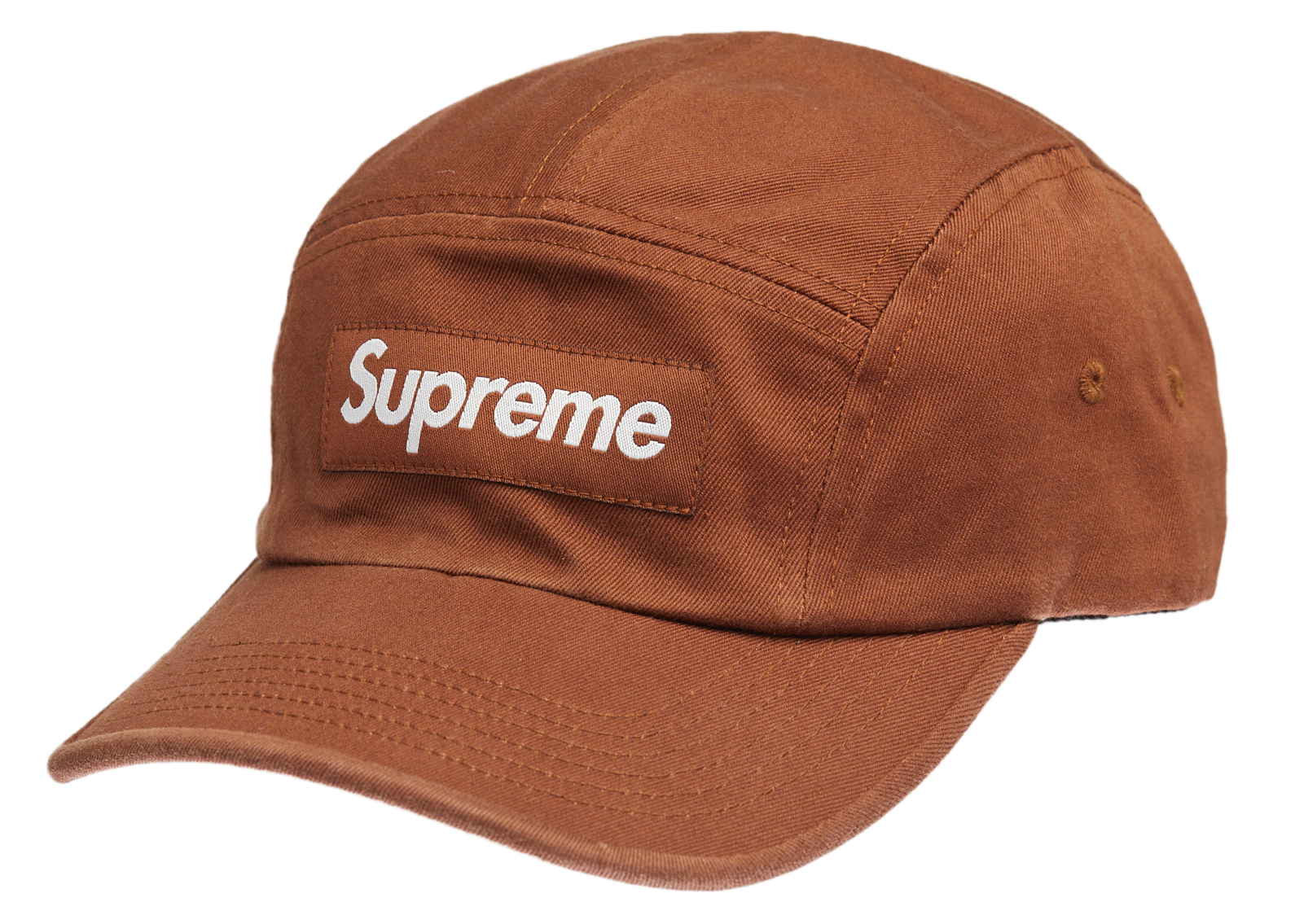 Supreme Washed Chino Twill Camp Cap Cap (SS22) Brown