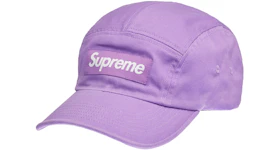 Supreme Washed Chino Twill Camp Cap Cap (SS22) Light Purple
