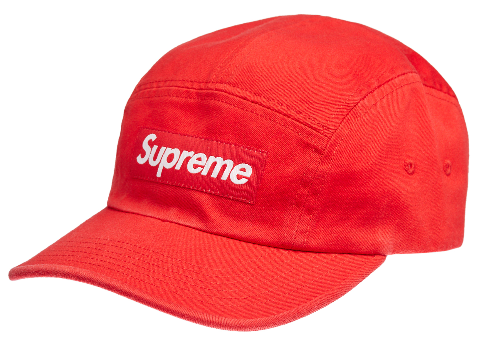 Supreme Washed Chino Twill Camp Cap Cap (SS22) Red