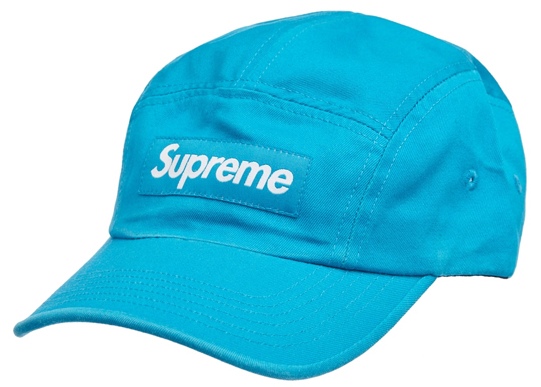 Pre-owned Supreme Washed Chino Twill Camp Cap Cap (ss22) Teal