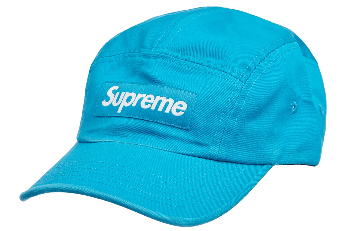 Pre-owned Supreme Washed Chino Twill Camp Cap Cap (ss22) Teal