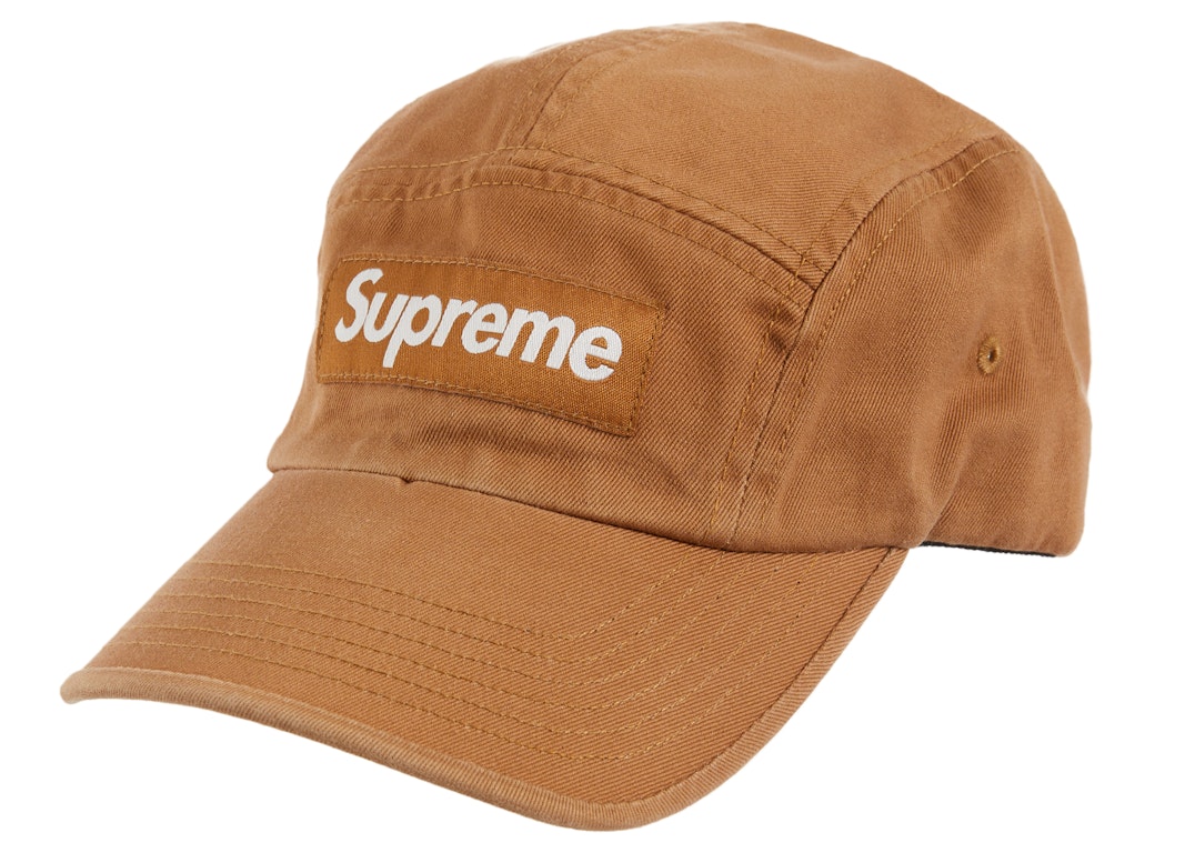 Pre-owned Supreme Washed Chino Twill Camp Cap (ss23) Brown