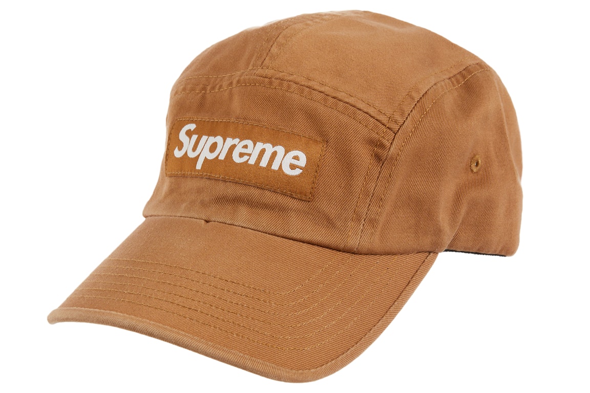 Pre-owned Supreme Washed Chino Twill Camp Cap (ss23) Brown