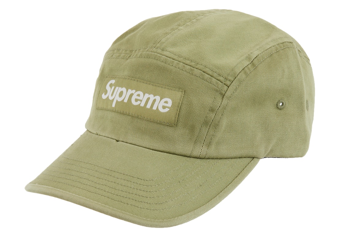 Pre-owned Supreme Washed Chino Twill Camp Cap (ss23) Olive