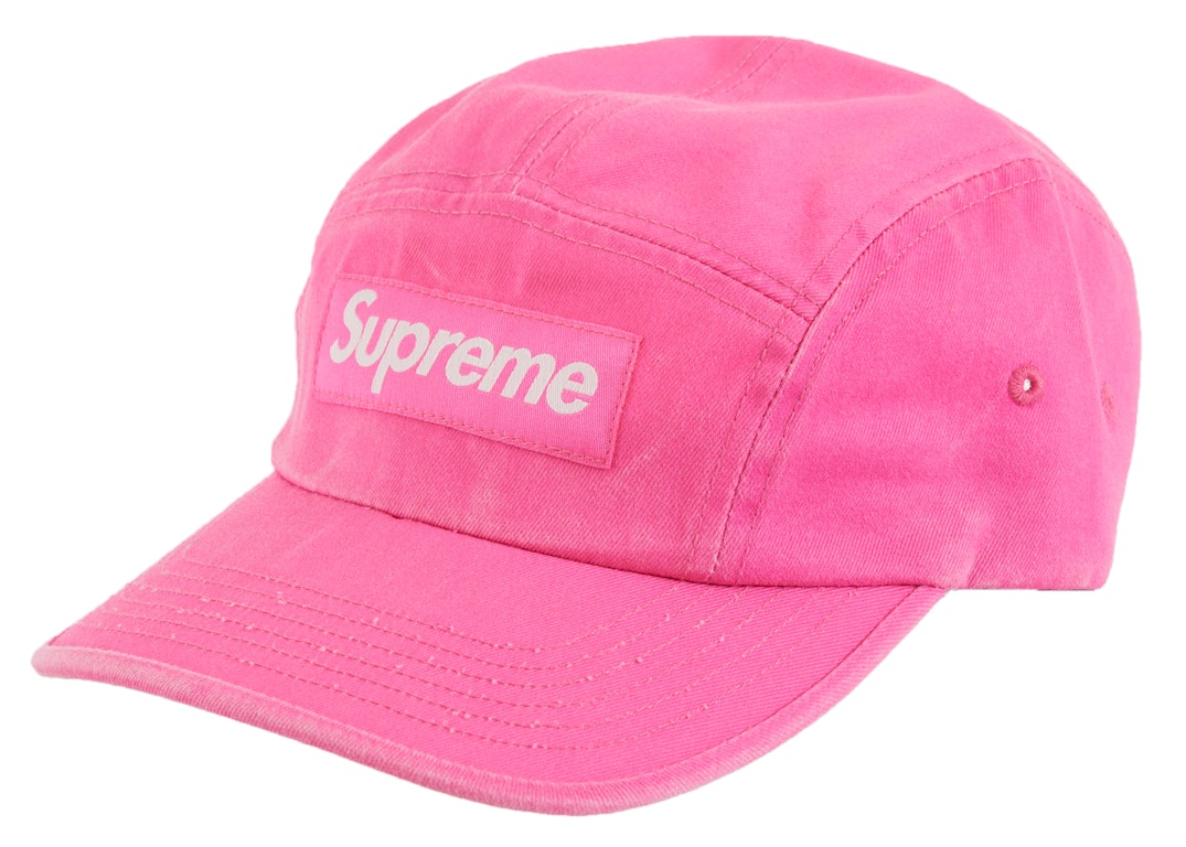 Pre-owned Supreme Washed Chino Twill Camp Cap (ss23) Pink