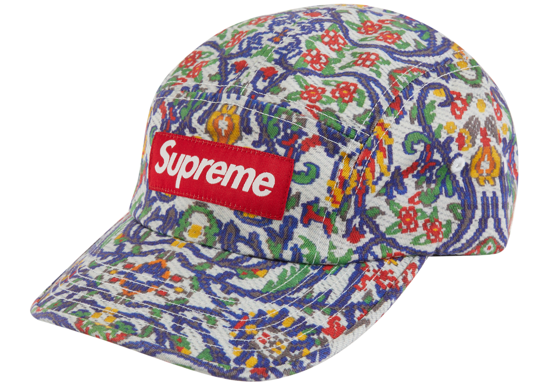 Supreme Washed Chino Twill Camp Cap (SS23) Tapestry