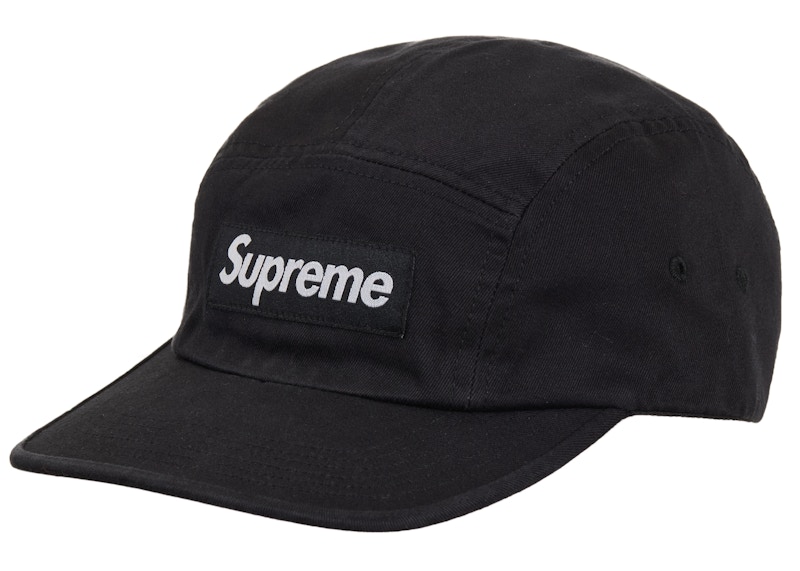 Pre-owned Supreme Washed Chino Twill Camp Ii Cap (ss24) In Black