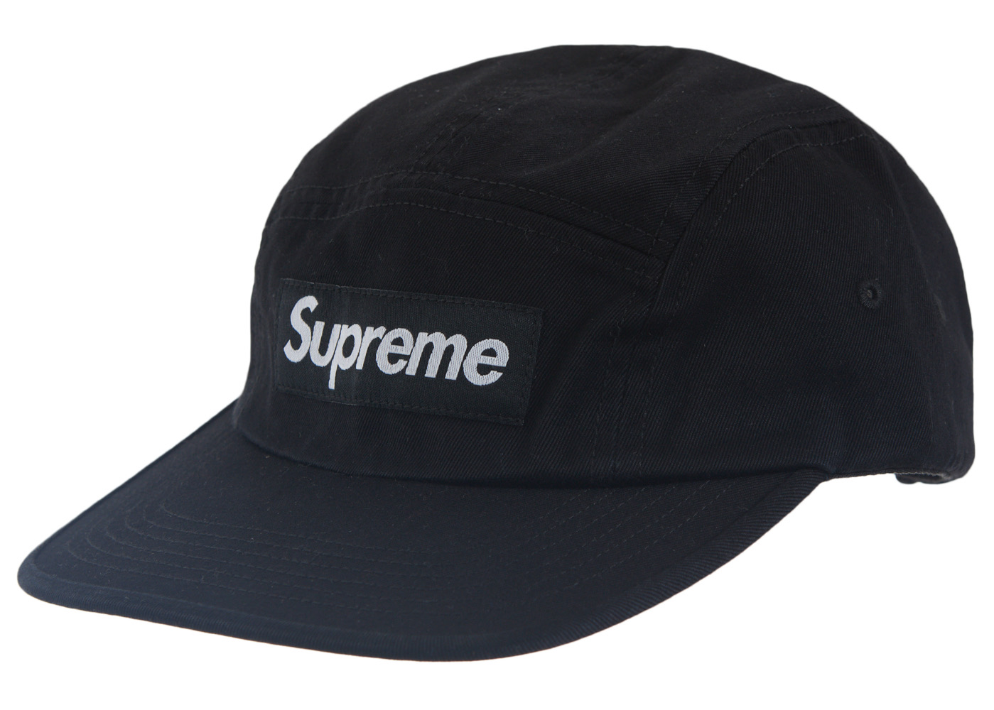 Supreme Washed Chino Twill Camp Cap (SS24) Black - SS24 - US