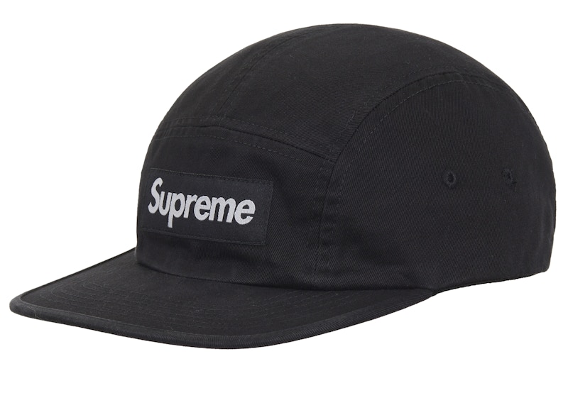 シュプリーム Supreme wash Twill Camp Cap Black 210.jpg