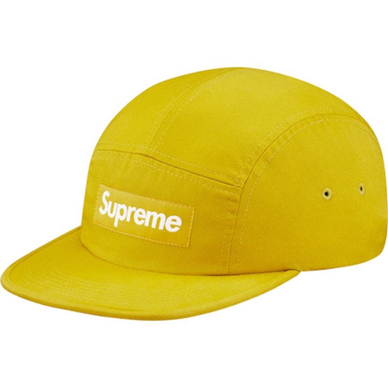 Supreme Washed Chino Twill Camp Cap Sulphur - SS17 - US